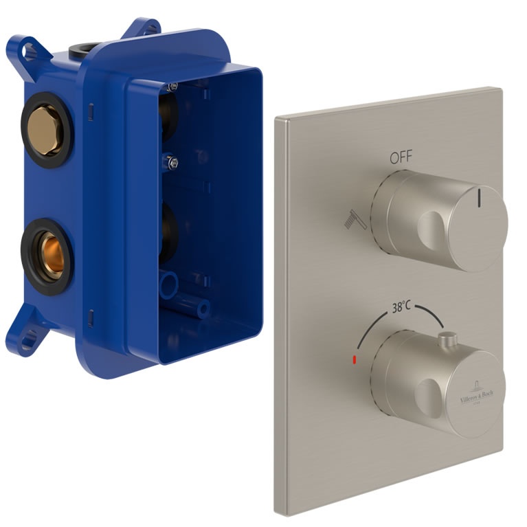 Villeroy & Boch Nickel Round Complete Shower Set Sanctuary Bathrooms